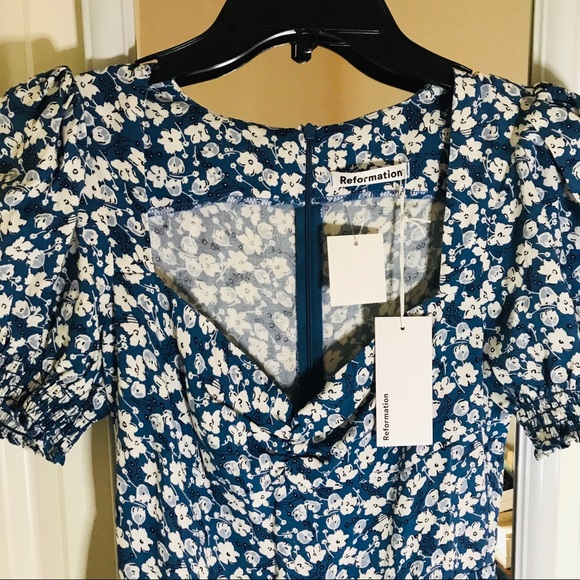 🆕Reformation⚡️RARE⚡️Drea Sweetheart Crepe Dress - Picture 7 of 9